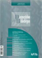 Cover of Les enjeux et défis de la bibliothèque spécialisée, Volume 43, Number 2, April–June 1997, pp. 55-107, Documentation et bibliothèques