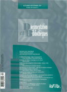 Cover of Édition électronique, Volume 45, Number 4, October–December 1999, pp. 135-208, Documentation et bibliothèques