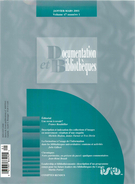 Cover of Volume 47, Number 1, January–March 2001, pp. 3-45, Documentation et bibliothèques