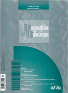 Cover of Volume 47, Number 2, April–June 2001, pp. 51-83, Documentation et bibliothèques