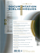 Cover of Volume 53, Number 1, January–March 2007, pp. 3-59, Documentation et bibliothèques