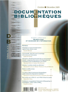 Cover of Muséologie et sciences de l’information, Volume 55, Number 4, October–December 2009, pp. 151-220, Documentation et bibliothèques