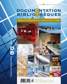 Cover of Bibliothèques et architecture, Volume 60, Number 2-3, April–September 2014, pp. 60-168, Documentation et bibliothèques
