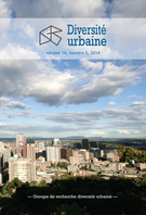 Cover of Volume 14, Number 1, 2014, pp. 3-136, Diversité urbaine