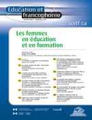 Cover of Les femmes en éducation et en formation, Volume 33, Number 1, Spring 2005, pp. 1-214, Éducation et francophonie