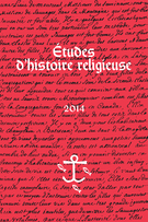 Cover of Volume 80, Number 1-2, 2014, pp. 5-104, Études d'histoire religieuse