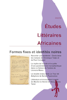 Cover of Formes fixes et identités noires, Number 50, 2020, pp. 1-285, Études littéraires africaines
