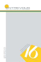 Cover of Number 16, 2021, pp. 8-77, Entrevous