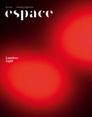Cover for issue 'Lumière' of the journal 'Espace'
