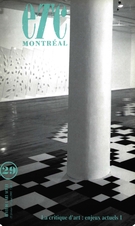 Cover of La critique d’art : enjeux actuels 1, Number 29, February–May 1995, pp. 4-59, ETC