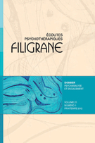 Cover of Psychanalyse et engagement, Volume 21, Number 1, Spring 2012, pp. 5-125, Filigrane