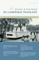 Cover of Volume 64, Number 2, Fall 2010, pp. 5-159, Revue d’histoire de l’Amérique française