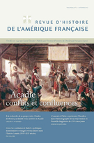 Cover of Acadie : conflits et confluences, Volume 66, Number 2, Fall 2012, pp. 147-284, Revue d’histoire de l’Amérique française