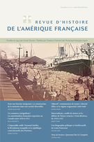 Cover of Volume 66, Number 3-4, Winter–Spring 2013, pp. 291-507, Revue d’histoire de l’Amérique française