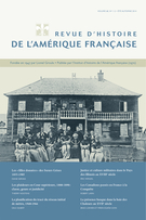 Cover of Volume 68, Number 1-2, Summer–Fall 2014, pp. 5-184, Revue d’histoire de l’Amérique française