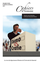 Cover of Démo vs Cratie : la question du pouvoir de la multitude, Volume 33, Number 1-2-spécial, 2015, pp. 13-194, Cahiers d'histoire