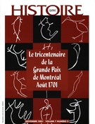 Cover of Volume 7, Number 2, November 2001, pp. 3-43, Histoire Québec