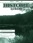 Cover of Volume 13, Number 2, 2007, pp. 3-50, Histoire Québec
