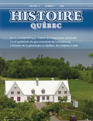 Cover of Volume 15, Number 3, 2010, pp. 4-45, Histoire Québec
