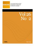 Cover for issue 'Volume 26, Number 2, May 2025' of the journal 'International Review of Research in Open and Distributed Learning'