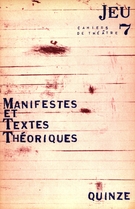 Cover of Manifestes et textes théoriques, Number 7, Winter 1978, pp. 3-154, Jeu