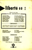 Cover of Volume 2, Number 3-4 (9-10), May–August 1960, pp. 146-223, Liberté