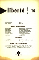 Cover of Volume 3, Number 2 (14), March–April 1961, pp. 475-575, Liberté