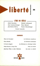 Cover of L’âge du siècle, Volume 6, Number 6 (36), November–December 1964, pp. 402-495, Liberté