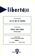 Cover of Volume 7, Number 5 (41), September–October 1965, pp. 394-456, Liberté
