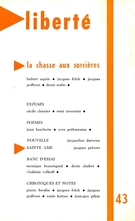Cover of La chasse aux sorcières, Volume 8, Number 1 (43), January–February 1966, pp. 3-96, Liberté