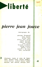 Cover of Pierre Jean Jouve, Volume 9, Number 1 (49), January–February 1967, pp. 2-86, Liberté