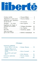 Cover of Volume 20, Number 2 (116), March–April 1978, pp. 3-109, Liberté