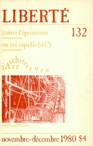 Cover of Volume 22, Number 6 (132), November–December 1980, pp. 3-96, Liberté