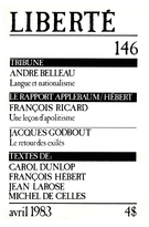 Cover of Volume 25, Number 2 (146), April 1983, pp. 2-119, Liberté