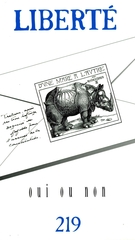 Cover of Oui ou non, Volume 37, Number 3 (219), June 1995, pp. 4-168, Liberté