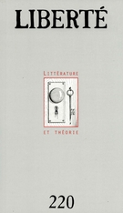 Cover of Littérature et théorie, Volume 37, Number 4 (220), August 1995, pp. 4-164, Liberté