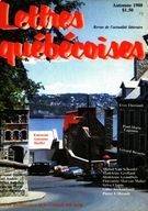 Cover of Number 19, Fall 1980, pp. 4-84, Lettres québécoises