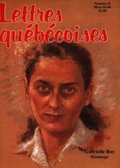 Cover of Number 32, Winter 1983–1984, pp. 7-77, Lettres québécoises