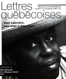 Cover of Number 73, Spring 1994, pp. 5-63, Lettres québécoises