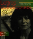 Cover of Number 74, Summer 1994, pp. 5-64, Lettres québécoises