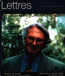 Cover of Number 85, Spring 1997, pp. 5-64, Lettres québécoises