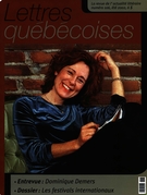 Cover of Number 106, Summer 2002, pp. 3-56, Lettres québécoises