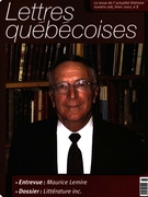 Cover of Number 108, Winter 2002, pp. 3-64, Lettres québécoises