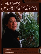 Cover of Number 110, Summer 2003, pp. 3-64, Lettres québécoises