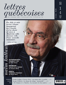 Cover of Number 142, Summer 2011, pp. 3-72, Lettres québécoises