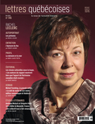 Cover of Number 146, Summer 2012, pp. 3-72, Lettres québécoises