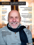 Cover of Number 154, Summer 2014, pp. 3-72, Lettres québécoises