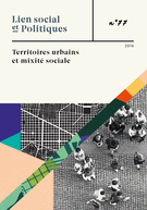 Cover of Territoires urbains et mixité sociale, Number 77, 2016, pp. 3-239, Lien social et Politiques
