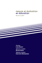 Cover of Volume 37, Number 2, 2014, pp. 1-132, Mesure et évaluation en éducation