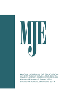Cover of Volume 49, Number 2, Spring 2014, pp. 277-519, McGill Journal of Education / Revue des sciences de l'éducation de McGill